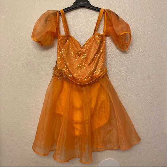 Weissman dance ballet tutu costume orange Your Hand Is Safe In Mine 16920 SA adl - Picture 2 of 11